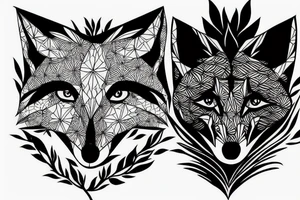 Fox origami tattoo idea