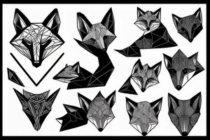 Fox origami tattoo idea