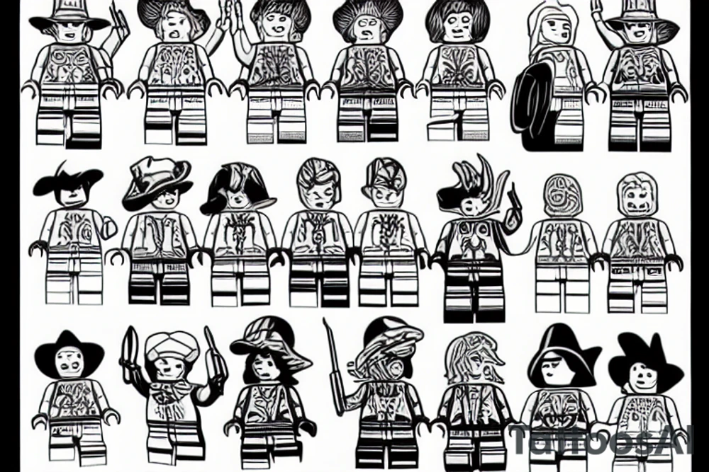 Lego Figure putting together tattoo idea