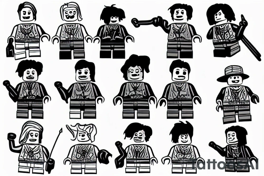 Lego Figure putting together tattoo idea