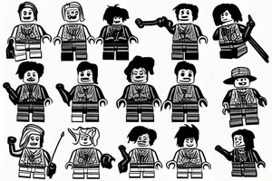 Lego Figure putting together tattoo idea