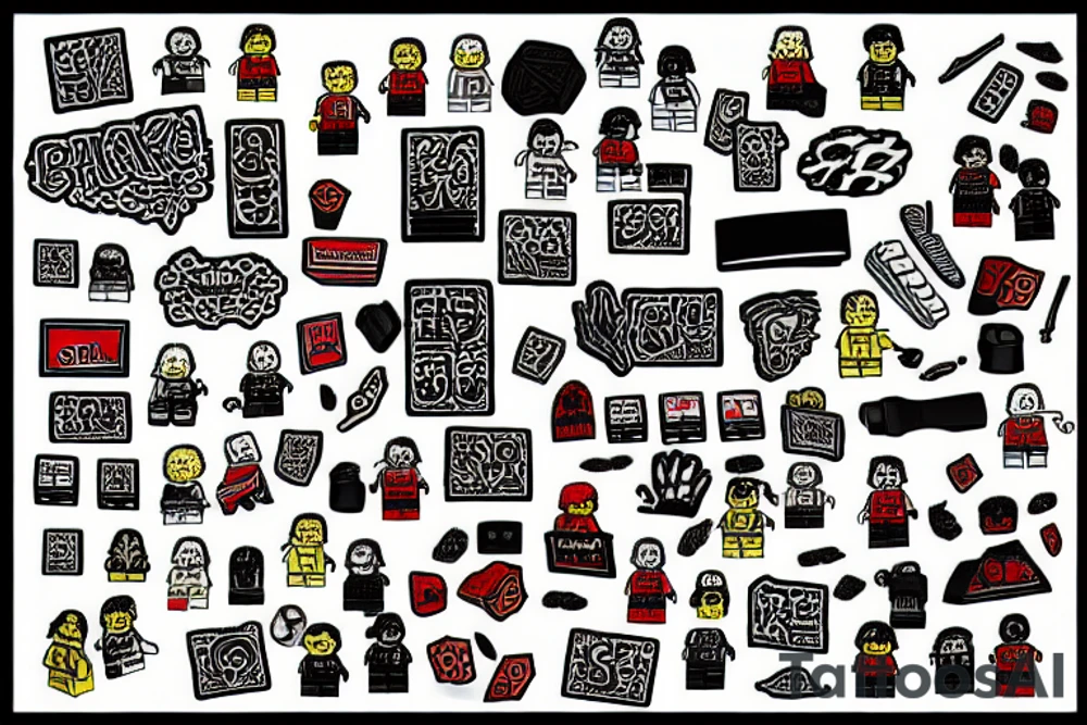Lego brick tattoo idea