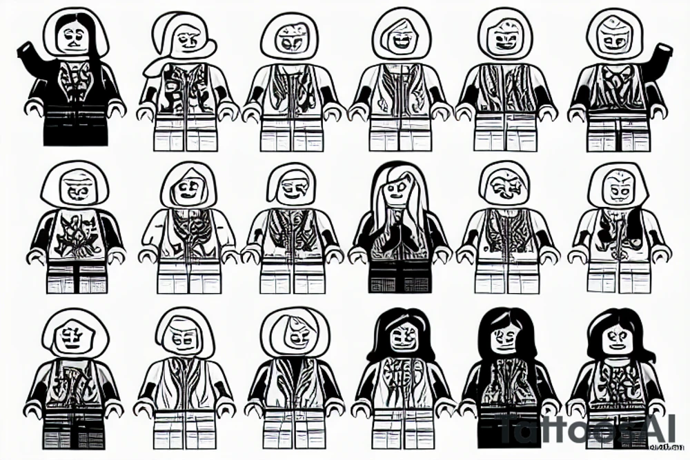 Lego brick tattoo idea