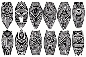 tribalbtatoo arm band  design with phaded geometrical shapes tattoo idea