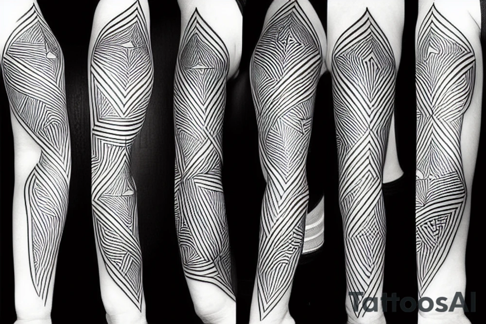 Minimal Geometric detailed tattoo idea
