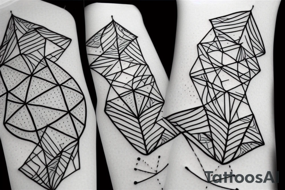 Minimal Geometric detailed tattoo idea