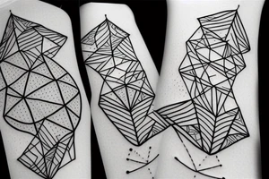 Minimal Geometric detailed tattoo idea