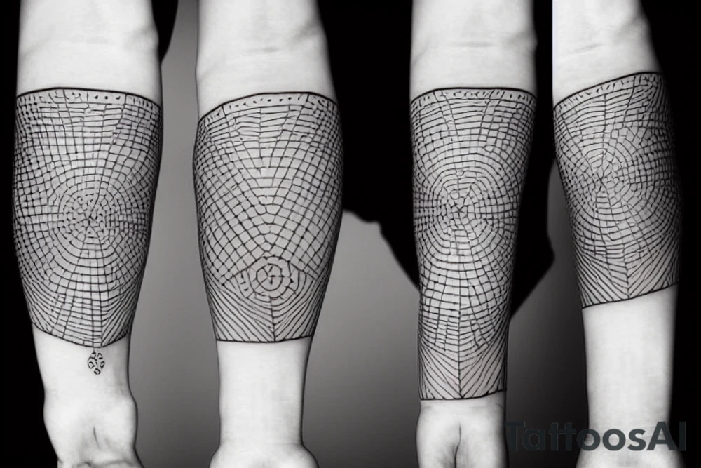 Minimal Geometric detailed tattoo idea