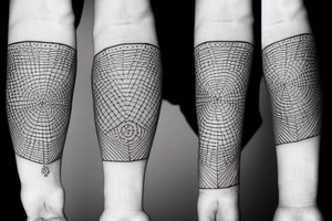 Minimal Geometric detailed tattoo idea