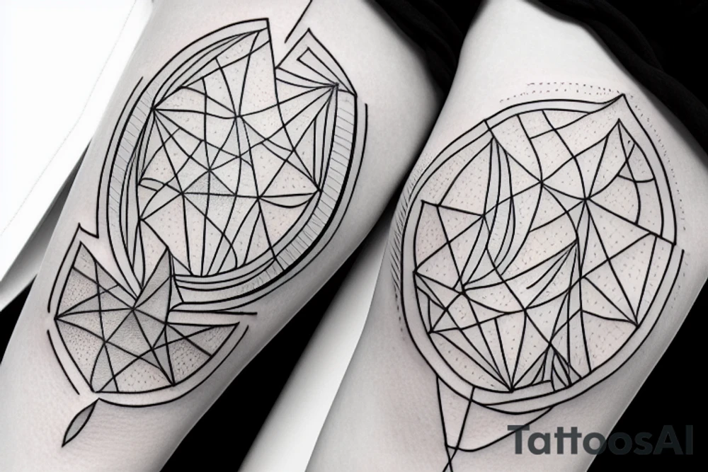 Minimal Geometric detailed tattoo idea
