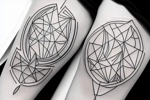 Minimal Geometric detailed tattoo idea