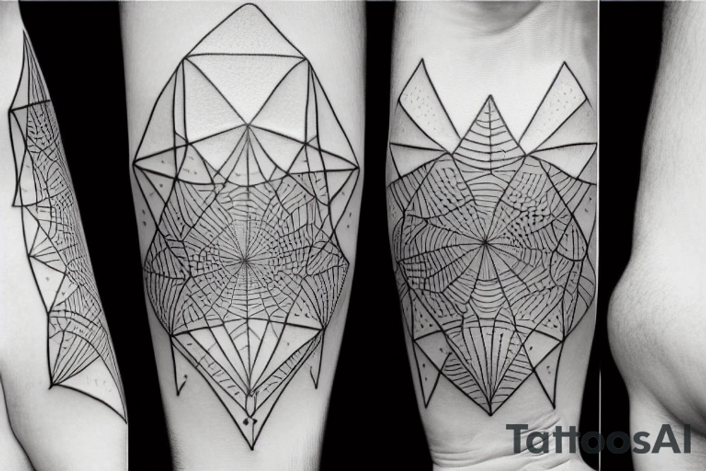 Minimal Geometric detailed tattoo idea