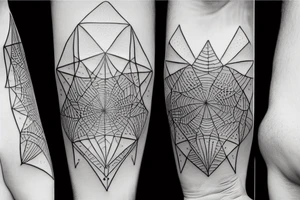 Minimal Geometric detailed tattoo idea