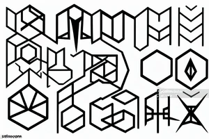 Minimal Geometric detailed tattoo idea