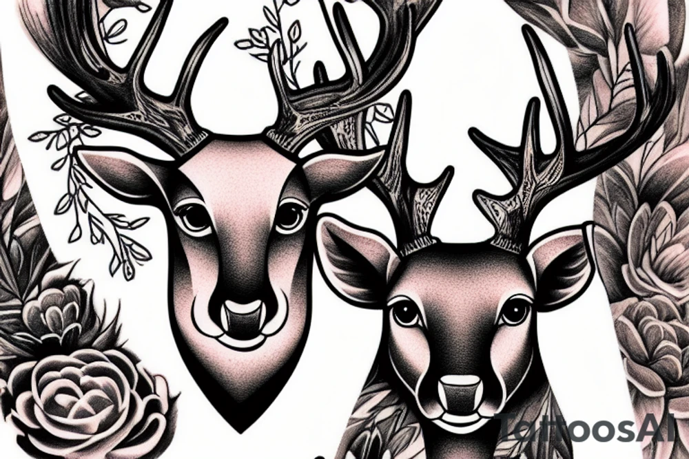 deer music tattoo idea