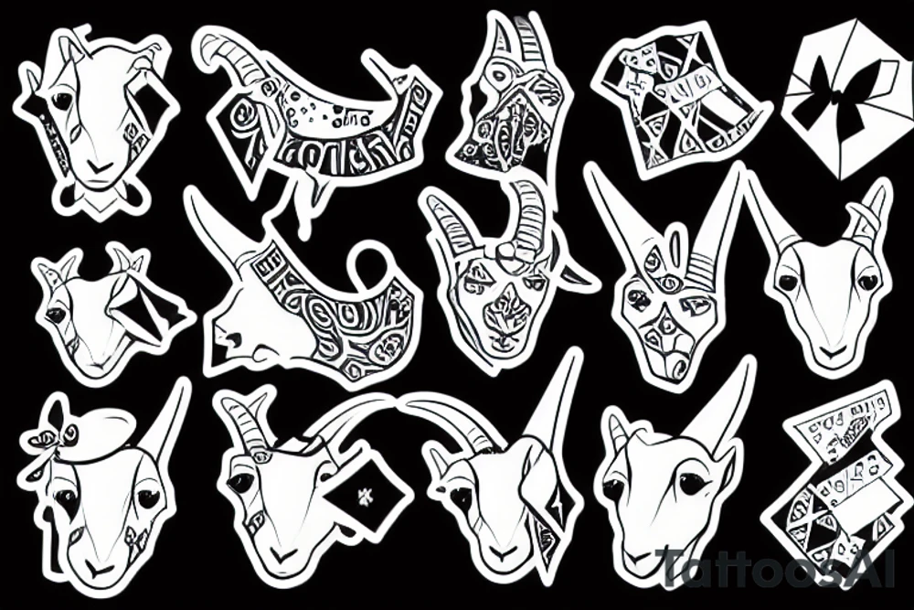 A goat with a bowtie tattoo idea