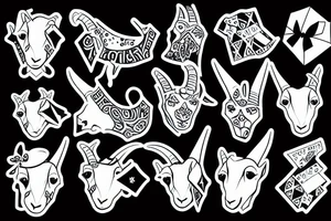 A goat with a bowtie tattoo idea