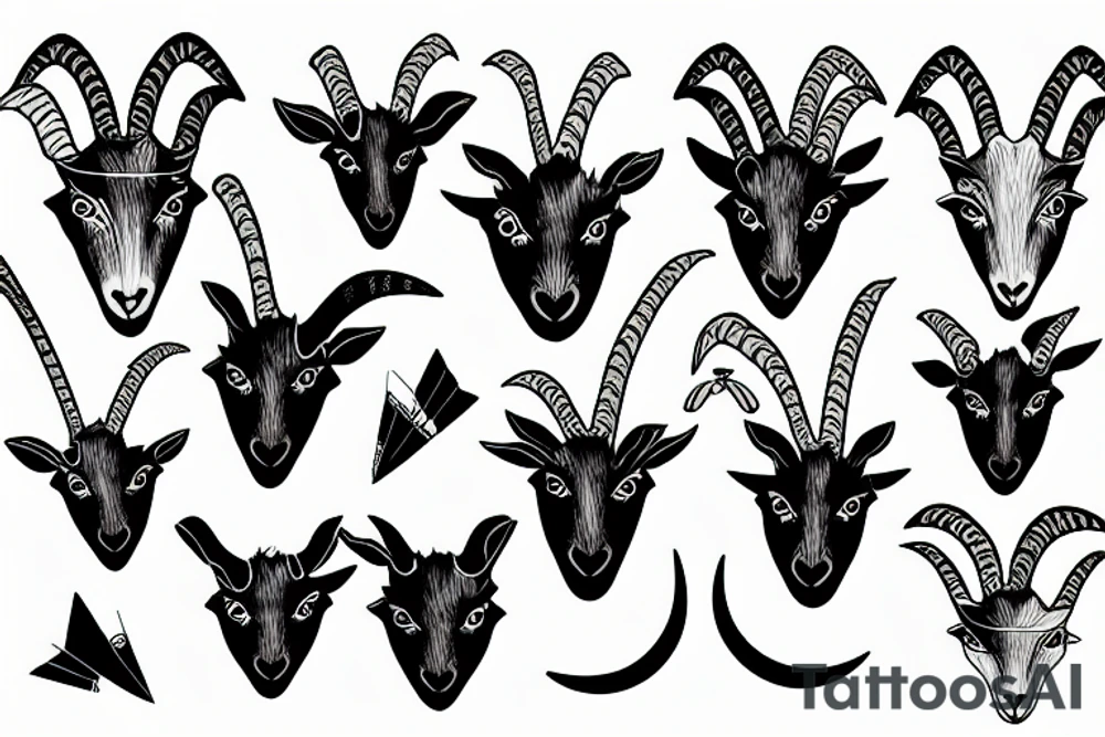 A goat with a bowtie tattoo idea