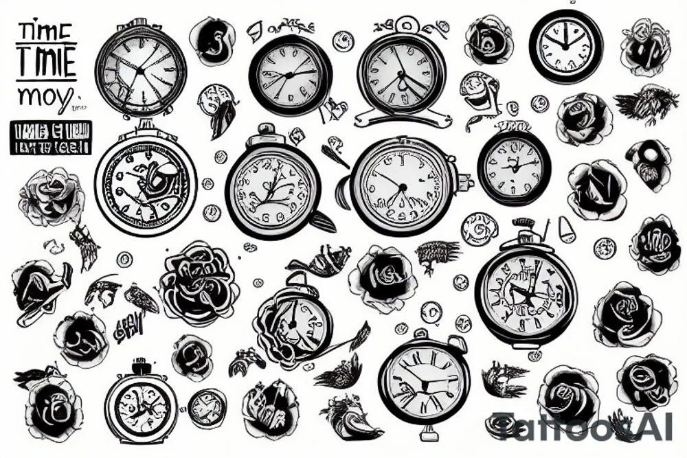 Time is money tattoo idea