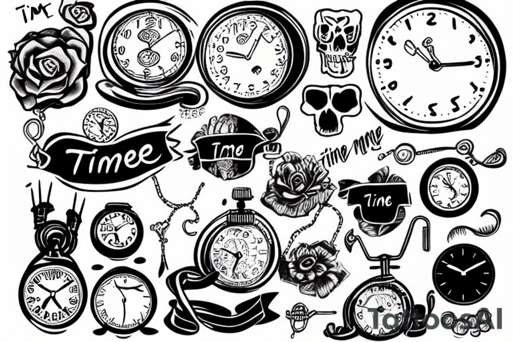 Time is money tattoo idea