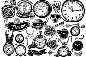 Time is money tattoo idea