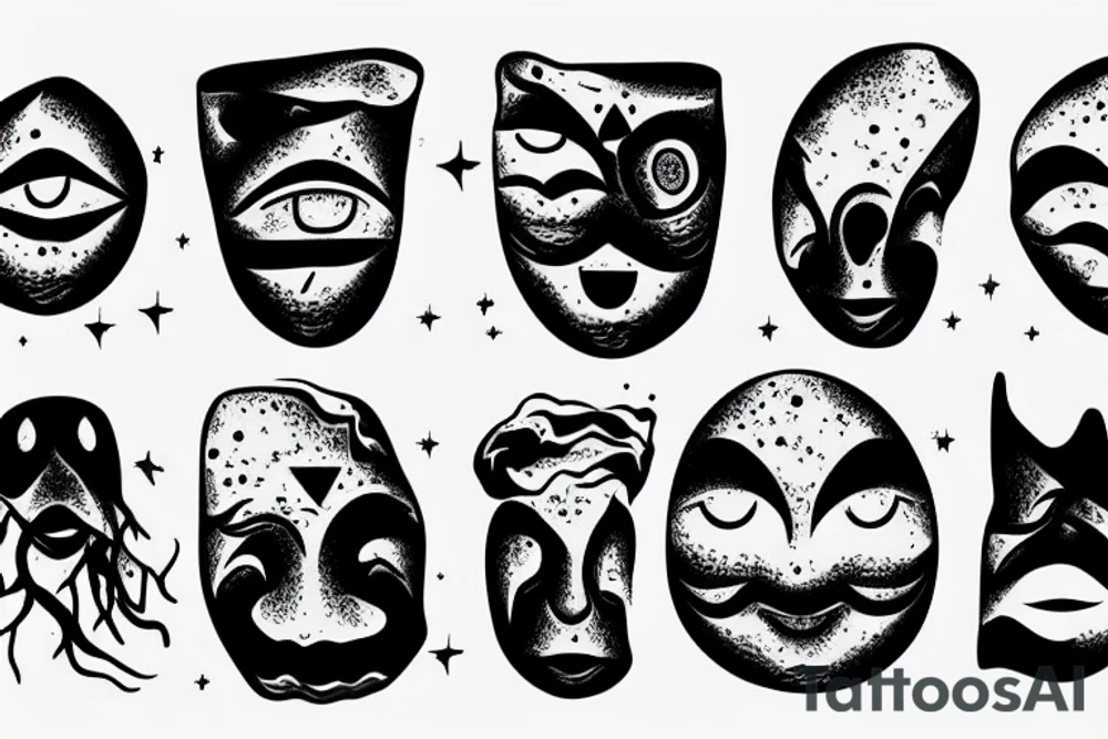 A MAJESTIC ROCK FORMATION RESEMBLING A FACE IS IDEALISED BY A BOY WHO TAKES IT AS HIS IDEAL OF GREATNESS, AND AS HE GROWS UP, BEGINS TO LOOK LIKE IT tattoo idea