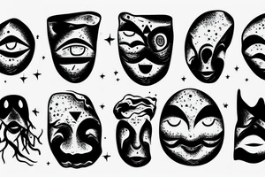 A MAJESTIC ROCK FORMATION RESEMBLING A FACE IS IDEALISED BY A BOY WHO TAKES IT AS HIS IDEAL OF GREATNESS, AND AS HE GROWS UP, BEGINS TO LOOK LIKE IT tattoo idea