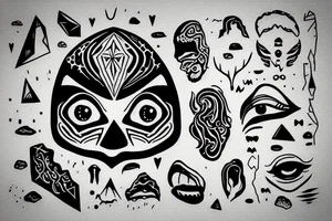 A MAJESTIC ROCK FORMATION RESEMBLING A FACE tattoo idea