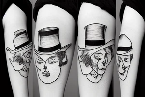 Earth wearing a top hat tattoo idea