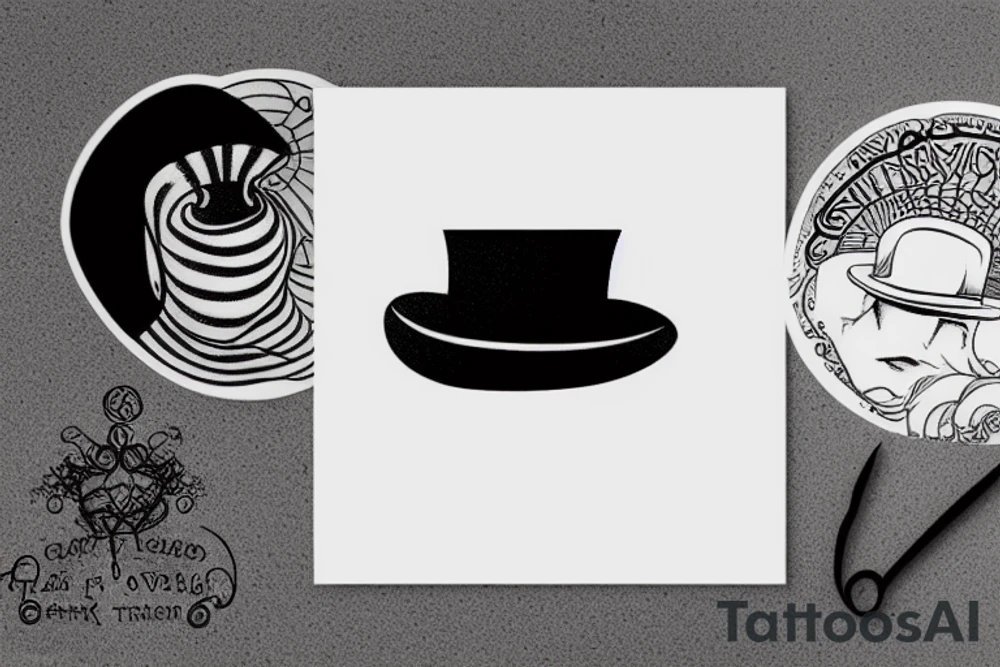 Earth wearing a top hat tattoo idea