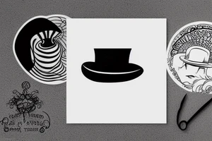 Earth wearing a top hat tattoo idea