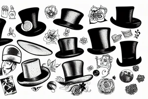 Earth wearing a top hat tattoo idea