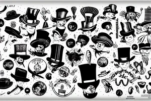 Planet Earth wearing a top hat tattoo idea