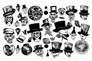 Planet Earth wearing a top hat tattoo idea