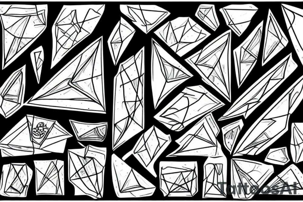 Glass shards tattoo idea