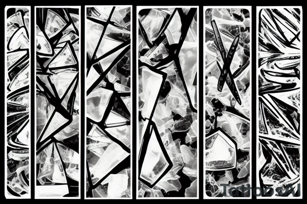 Glass shards tattoo idea