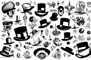 Planet Earth and a top hat tattoo idea