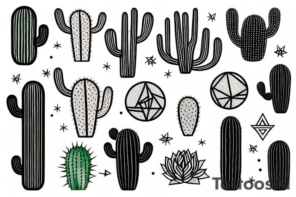 Cactus tattoo idea