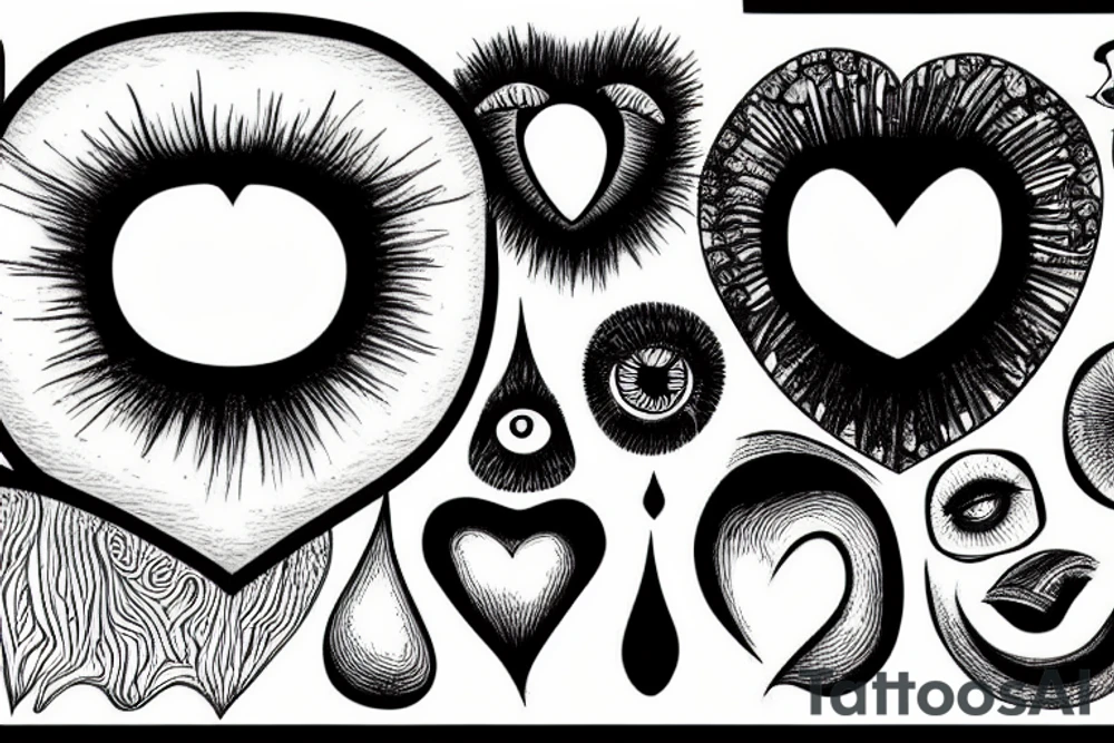 An eye inside a heart tattoo idea