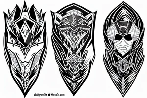 dynamic linear space armor tattoo idea