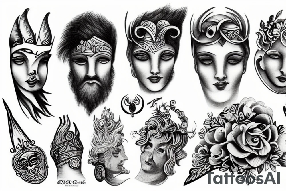 Greek god tattoo idea