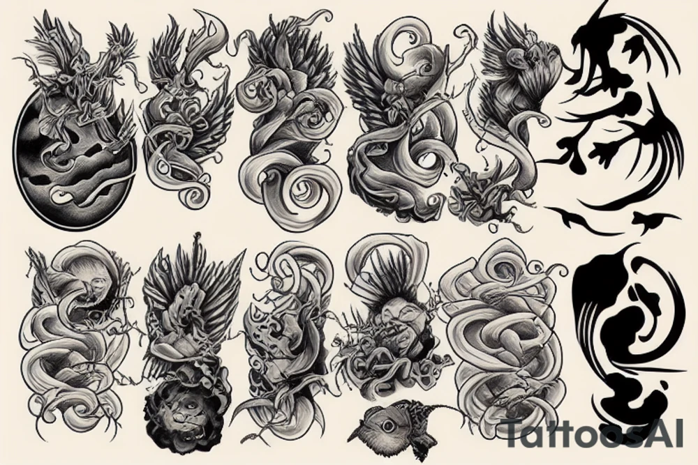 Storm clouds tattoo idea