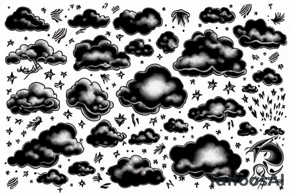 Storm clouds tattoo idea