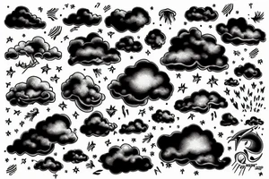 Storm clouds tattoo idea
