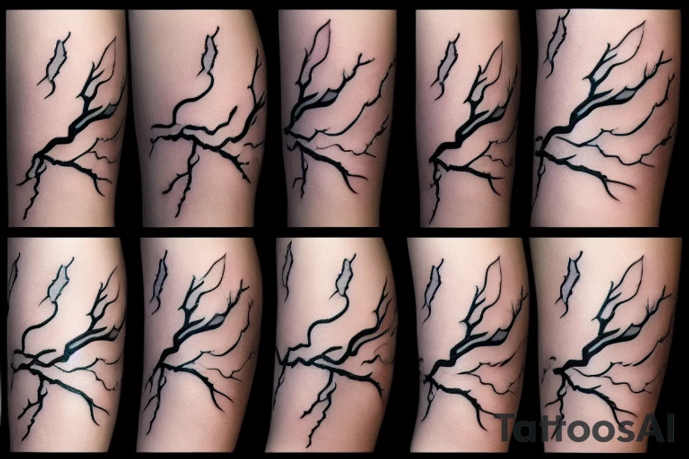 Storm clouds with lightning tattoo idea