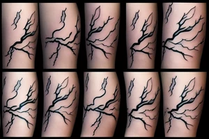 Storm clouds with lightning tattoo idea