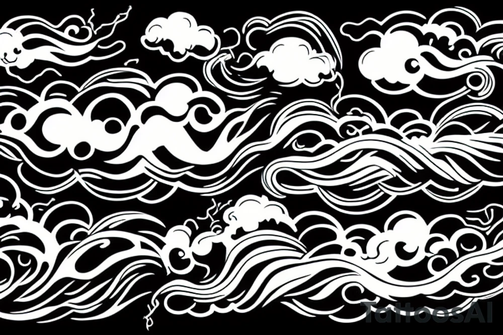 Storm clouds with lightning tattoo idea