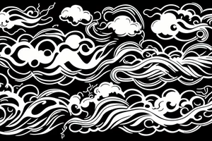 Storm clouds with lightning tattoo idea