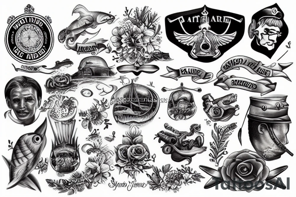 Marine tattoo idea