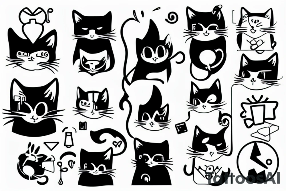 hacker cat tattoo idea